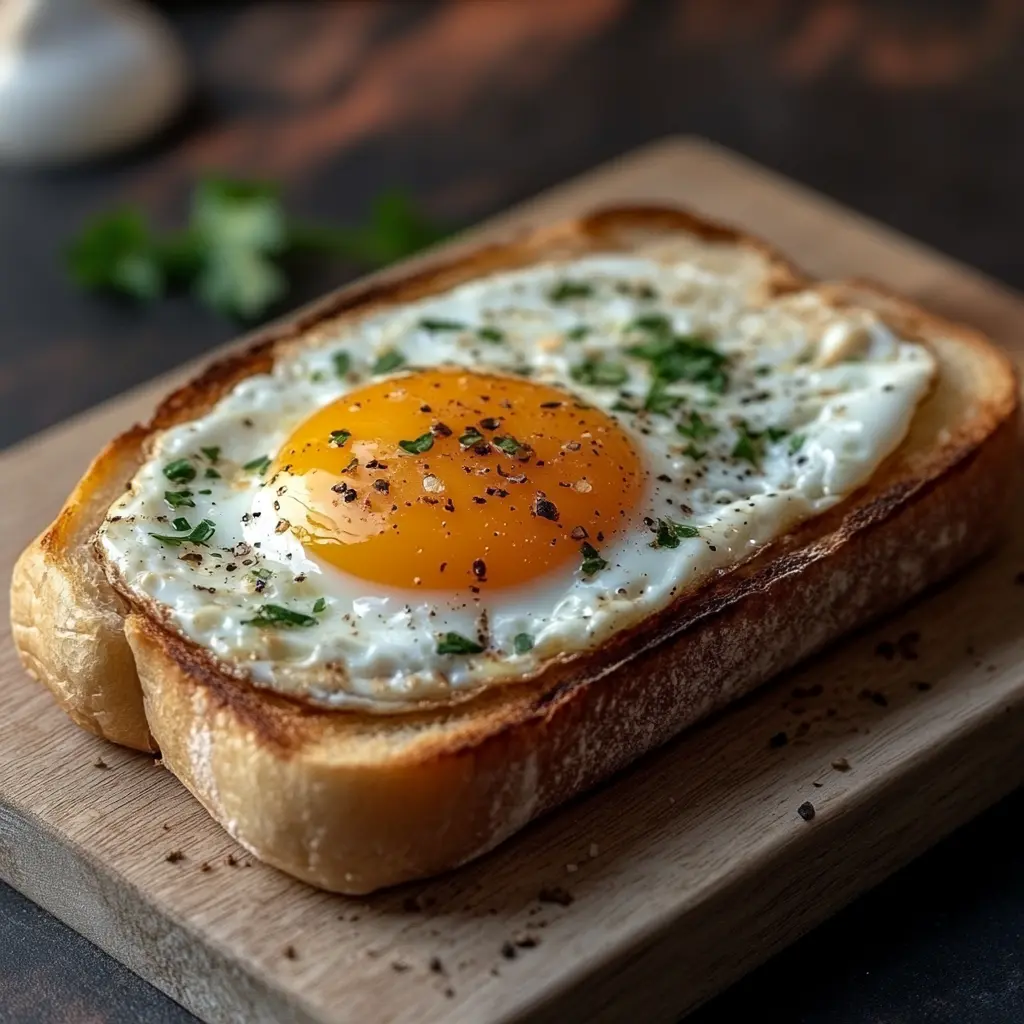 gebakken ei op een broodje dat bereidt is in een airfryer.