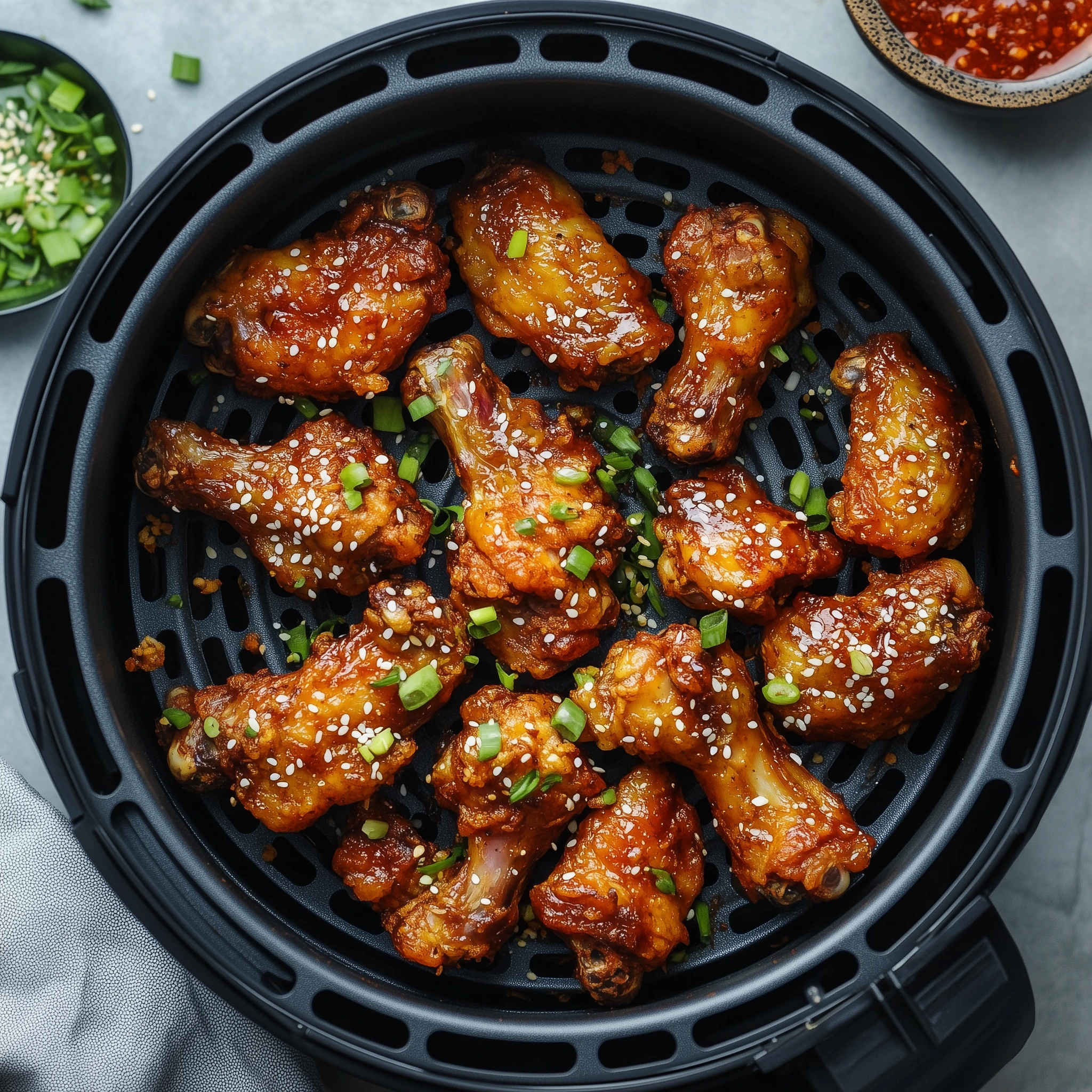 Koreaanse kip in de airfryer